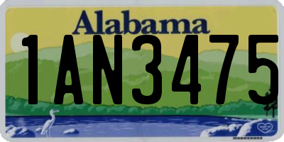 AL license plate 1AN3475