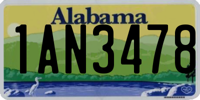 AL license plate 1AN3478