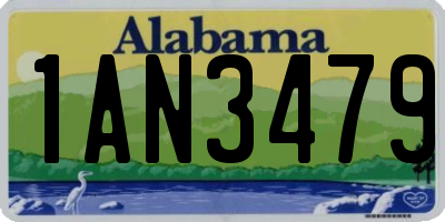 AL license plate 1AN3479