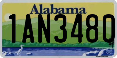 AL license plate 1AN3480