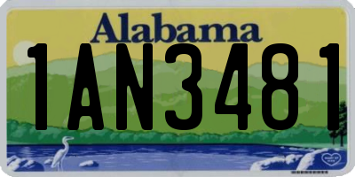 AL license plate 1AN3481