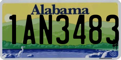 AL license plate 1AN3483