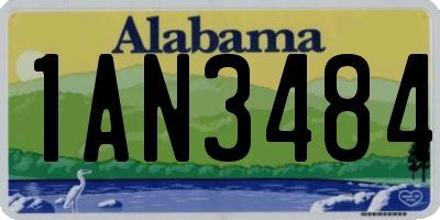 AL license plate 1AN3484