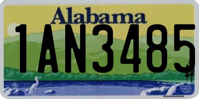 AL license plate 1AN3485