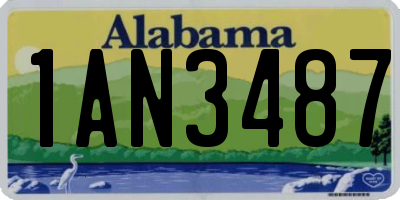 AL license plate 1AN3487