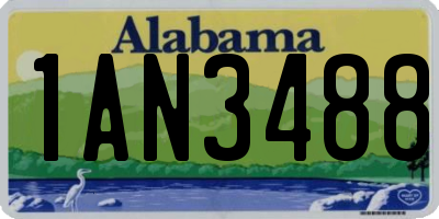AL license plate 1AN3488