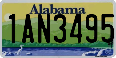 AL license plate 1AN3495