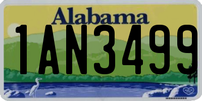 AL license plate 1AN3499