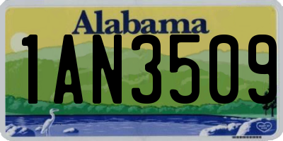 AL license plate 1AN3509