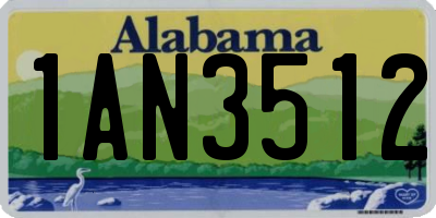 AL license plate 1AN3512