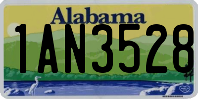 AL license plate 1AN3528