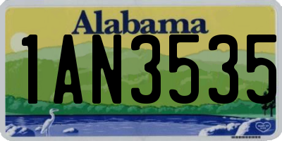 AL license plate 1AN3535