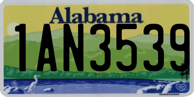 AL license plate 1AN3539