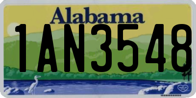AL license plate 1AN3548