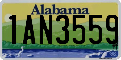 AL license plate 1AN3559