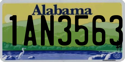 AL license plate 1AN3563
