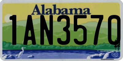 AL license plate 1AN3570
