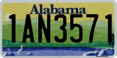 AL license plate 1AN3571