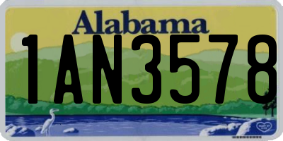 AL license plate 1AN3578