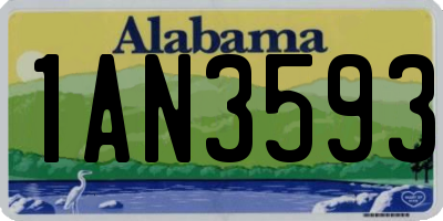 AL license plate 1AN3593