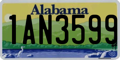 AL license plate 1AN3599