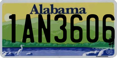 AL license plate 1AN3606