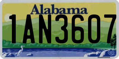AL license plate 1AN3607