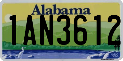 AL license plate 1AN3612