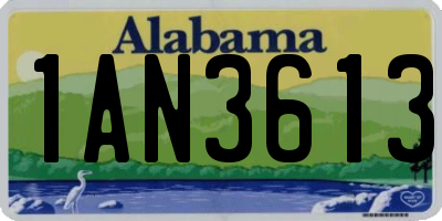 AL license plate 1AN3613