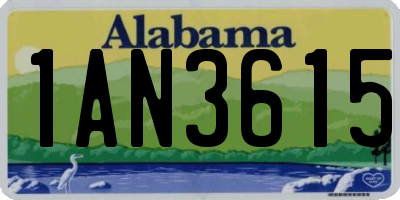 AL license plate 1AN3615
