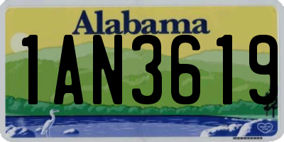 AL license plate 1AN3619