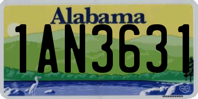 AL license plate 1AN3631