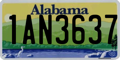 AL license plate 1AN3637