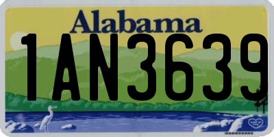 AL license plate 1AN3639