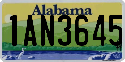 AL license plate 1AN3645