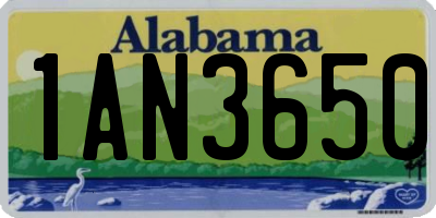 AL license plate 1AN3650