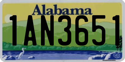 AL license plate 1AN3651
