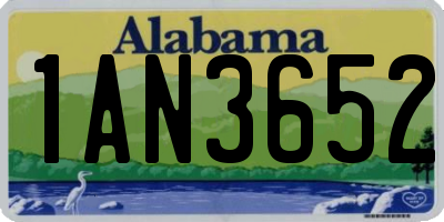 AL license plate 1AN3652
