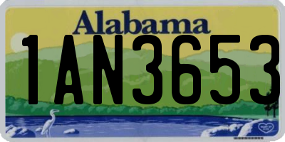 AL license plate 1AN3653