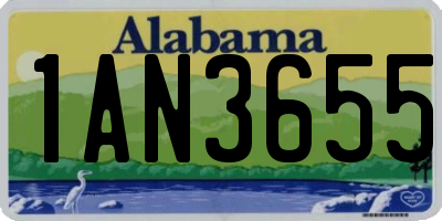 AL license plate 1AN3655