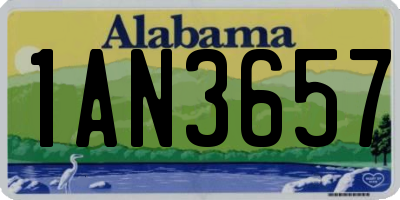 AL license plate 1AN3657