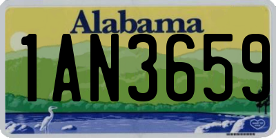 AL license plate 1AN3659
