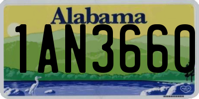 AL license plate 1AN3660