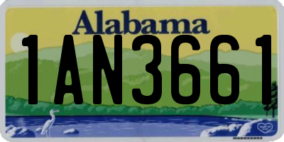 AL license plate 1AN3661