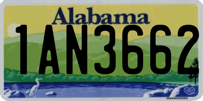AL license plate 1AN3662