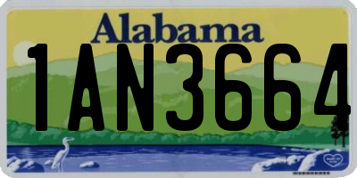 AL license plate 1AN3664
