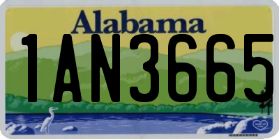 AL license plate 1AN3665