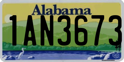AL license plate 1AN3673