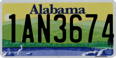 AL license plate 1AN3674