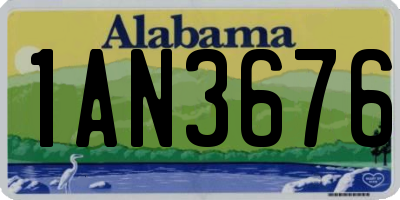 AL license plate 1AN3676